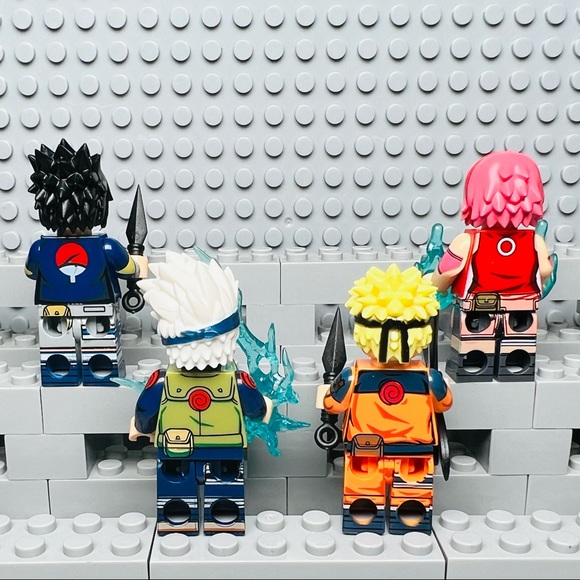 4Pcs Naruto Uzumaki Uchiha Sasuke Hatake Kakashi Haruno Sakura Naruto Minifigure - Picture 6 of 6
